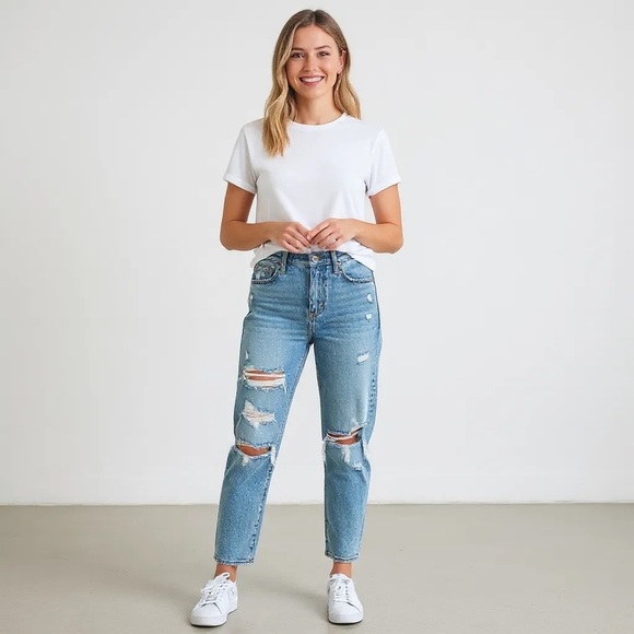 Blank NYC Denim - BLANKNYC The Madison Crop High-Rise Jeans - Size 30, NWT Distressed Ripped Jeans
